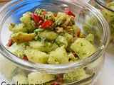Cool cucumber salad with mix pesto