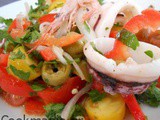 Marinated calamari salad