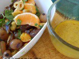 Orange salad with onions and olives