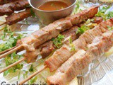 Pork Skewers with marinade sauce