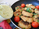 Soya cutlets with Avocado Mayonnaise