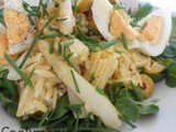Spring orzo dish with Easter eggs