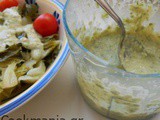 Tahini pesto dressing