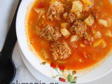 Tex Mex meatballs soup