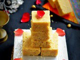 7 cup burfi recipe / seven cup barfi / 7 cups sweet ( cake ) recipe