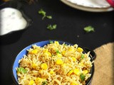 Corn pulao / corn pulav recipe - sweet corn recipes