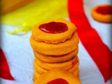 Eggless jam cookies / eggless thumbprint cookies recipe