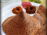 Fermented ragi dosa / nachni dosa /fingermillet crepe