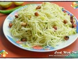 Lemon akki shavige / lemon sevai / lemon flavored rice vermicelli upma - instant