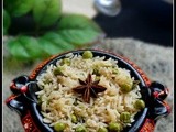 Peas pulao / peas pulav (pilaf) / matar pulao