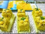Rava corn dhokla / instant corn dhokla / steamed savory corn cakes