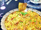 Raw jackfruit pulao / jackfruit biryani / kathal ki biryani recipe