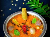 Udupi hotel style sambar / karnataka style sambar / brinjal drumstick sambar