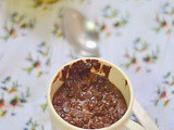 1 minute Banana nutella mug cake - Healthy microwave baking recipes