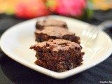 Eggless Oats  Chocolate brownies recipe - Healthy cake recipes