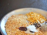 Paruppu podi recipe - Lentil powder for rice