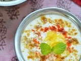 Pineapple raitha recipe - Easy Side dishes for pulao and biryani