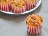 Whole wheat oats and apple muffins - Healthy and eggless bakes
