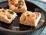 Whole wheat spicy foccacia recipe - easy bread baking recipes