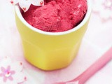 Glace à la framboise