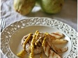 Burger di tacchino con pere grigliate e senape – Turkey burgers with grilled pears and mustard