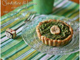 Crostatine di farro e mandorle con crema frangipane agli spinaci – Spelt and almond tartlet with spinach frangipane cream