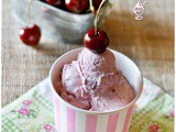 Gelato alla ciliegia e rosa – Cherry & rose water ice cream