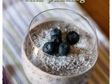 Pudding di semi di chia, cocco e mirtilli – Blueberry coconut chia pudding