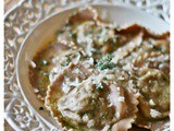 Ravioli di farina di castagne con cavolo nero e finocchiona – Chestnut flour ravioli with cavolo nero and finocchiona salami