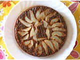 Torta rovesciata pere e cioccolato… senza farina – Flourless upside-down chocolate and pear cake