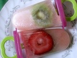 Limeade Ice Pops with Strawberry and Kiwi