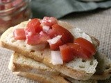 #TomatoLove Recipe Exchange & Tomato Bruschetta with Easy Lime Vinaigrette