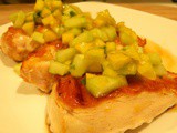 Grilled Chicken with Cucumber Peach Salsa