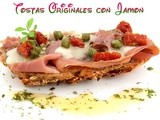 Tostas Originales con jamón al horno | Recetas Sanas y Originales