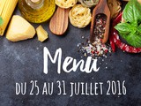 Le Menu de la Semaine – S30