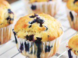 Muffins au yaourt et myrtilles (bleuets), recette facile