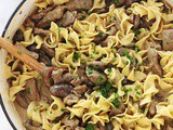 Nouilles au boeuf sauce stroganoff, recette facile