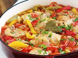 Poulet basquaise, recette facile sans vin blanc