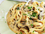 Recette pâtes aux champignons (sauce crémeuse)