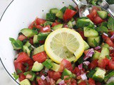 Salade de tomates et concombre à la marocaine