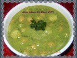 Aloo Chana In Green Gravy