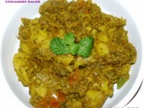 Potato With Mint And Coriander Sauce (Pudila Dhaniya Aloo)