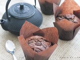 Chocolate muffins (with their little bits)