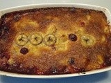 Clafoutis bananes et framboises