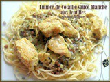 Emince de dinde aux lentilles sauce blanche