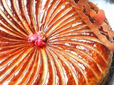 Galette aux amandes et pralines roses