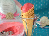 Glace à la framboise sans sorbetière