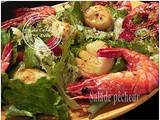 Salade du Pêcheur aux fruits de mer, gambas et noix de Saint-Jacques