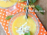 Smoothie mangue banane et lait de coco