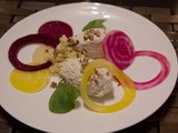 Gerookte palingmousse, appel, biet en pecanoot / Mousse of smoked eel, apple, beetroot and pecanut